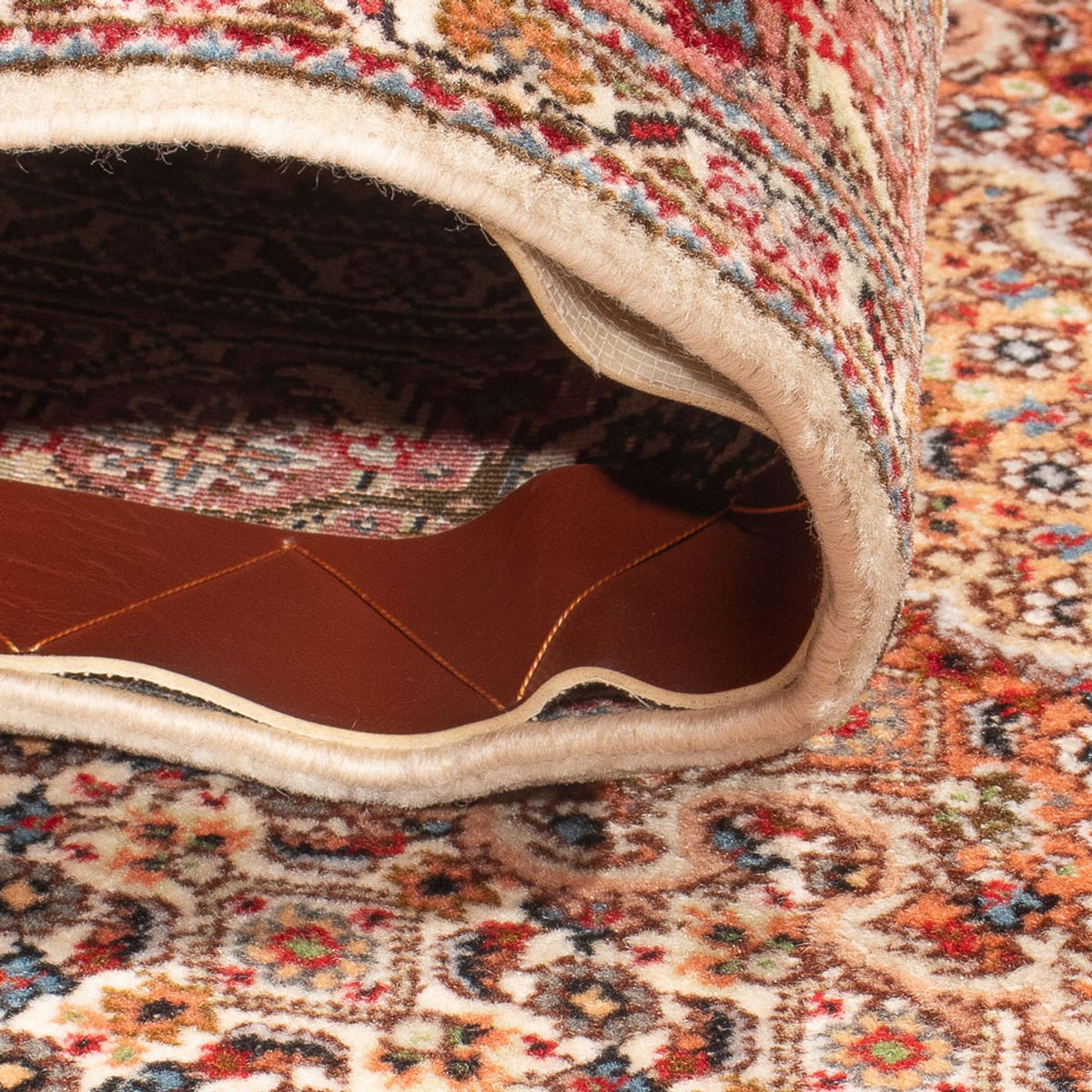 Biegacz Dywan perski - Tabriz - Królewski - 407 x 78 cm - beżowy