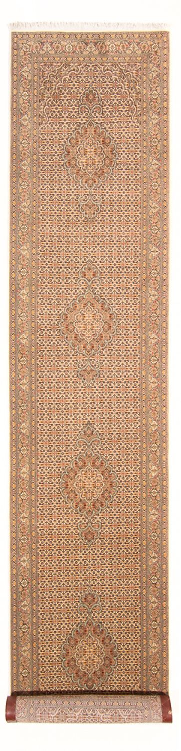 Läufer Perser - Täbriz - Royal - 393 x 80 cm - beige