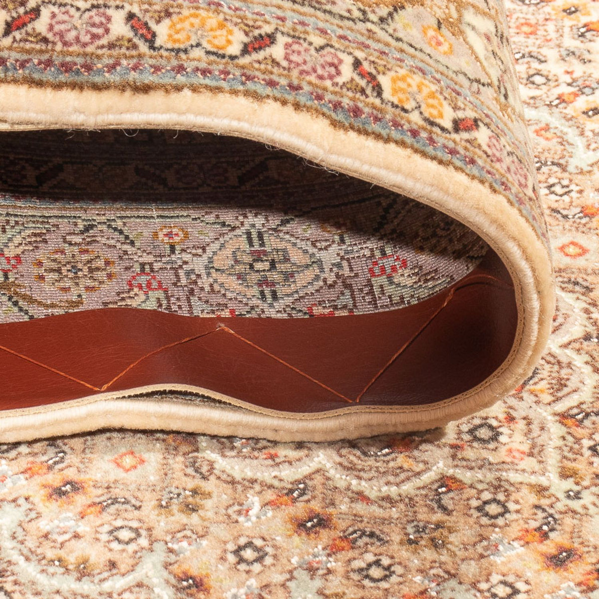 Läufer Perser - Täbriz - Royal - 393 x 80 cm - beige