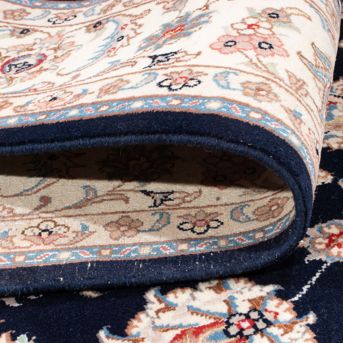 Perserteppich - Täbriz - Royal - 203 x 147 cm - dunkelblau