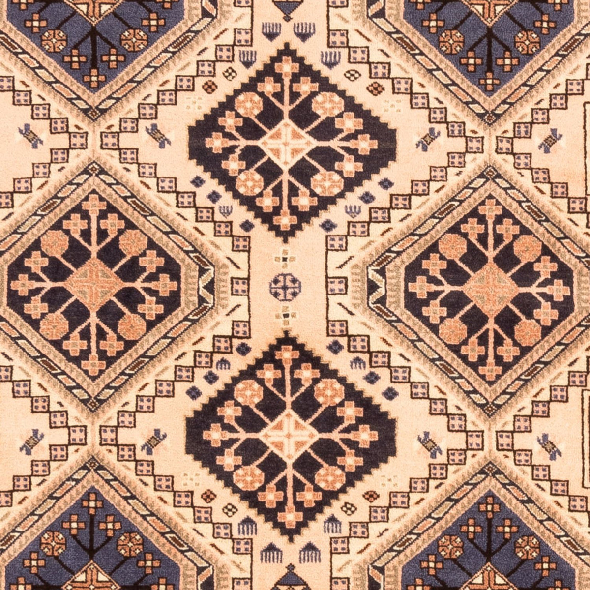 Perski dywan - Nomadyczny - 251 x 194 cm - jasny beż