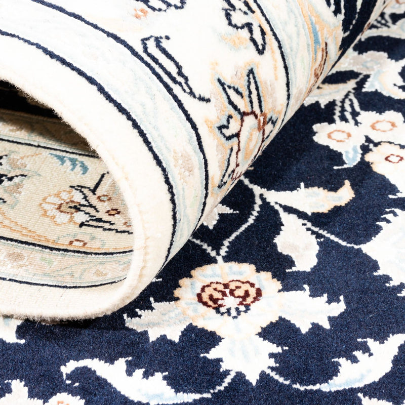 Dywan perski - Nain - Premium - 154 x 104 cm - ciemnoniebieski