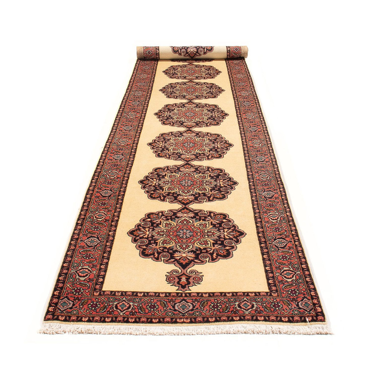 Läufer Perser - Bidjar - Royal - 390 x 90 cm - beige