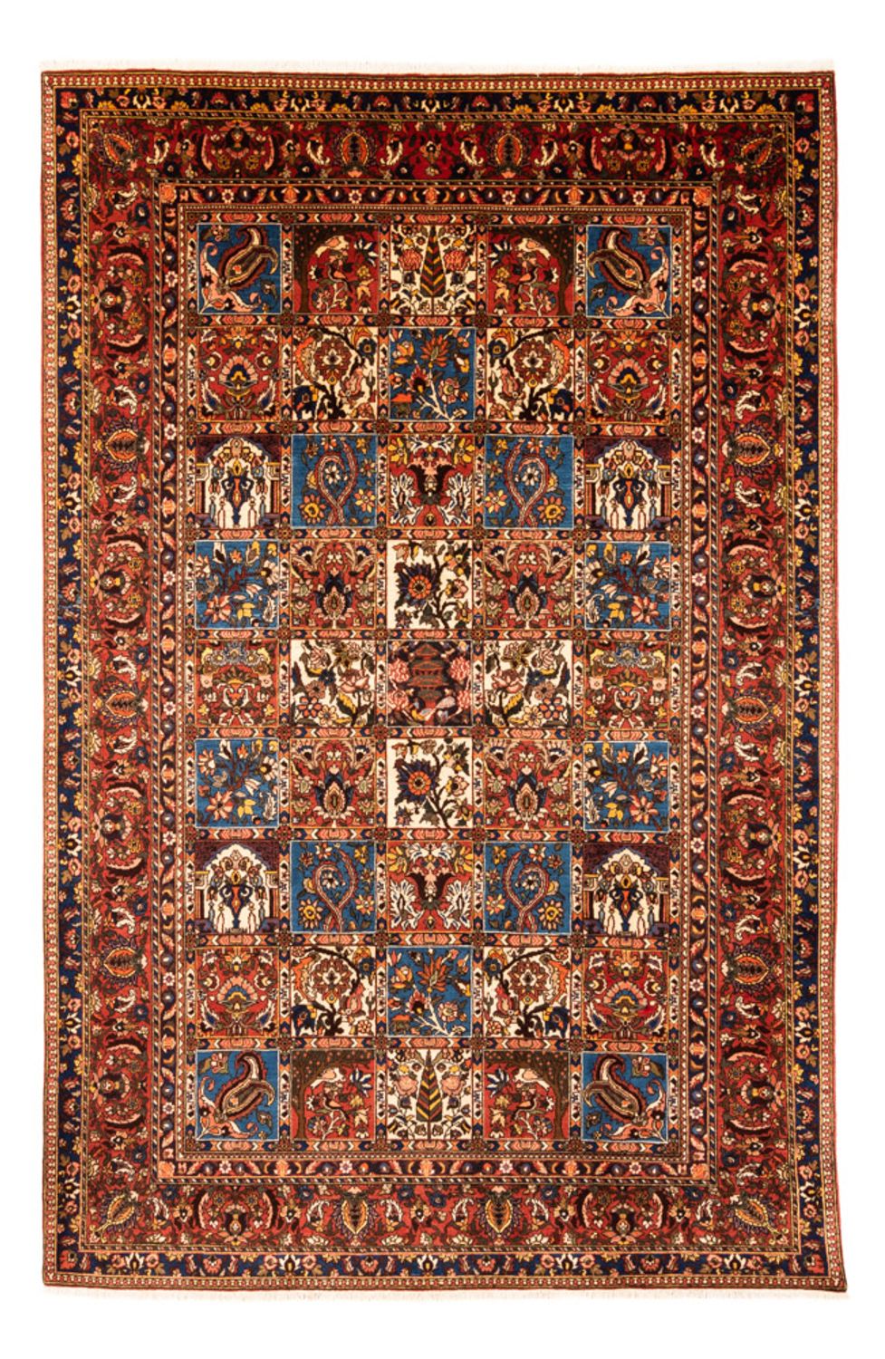 Perski dywan - Nomadyczny - 303 x 202 cm - bordowa czerwień