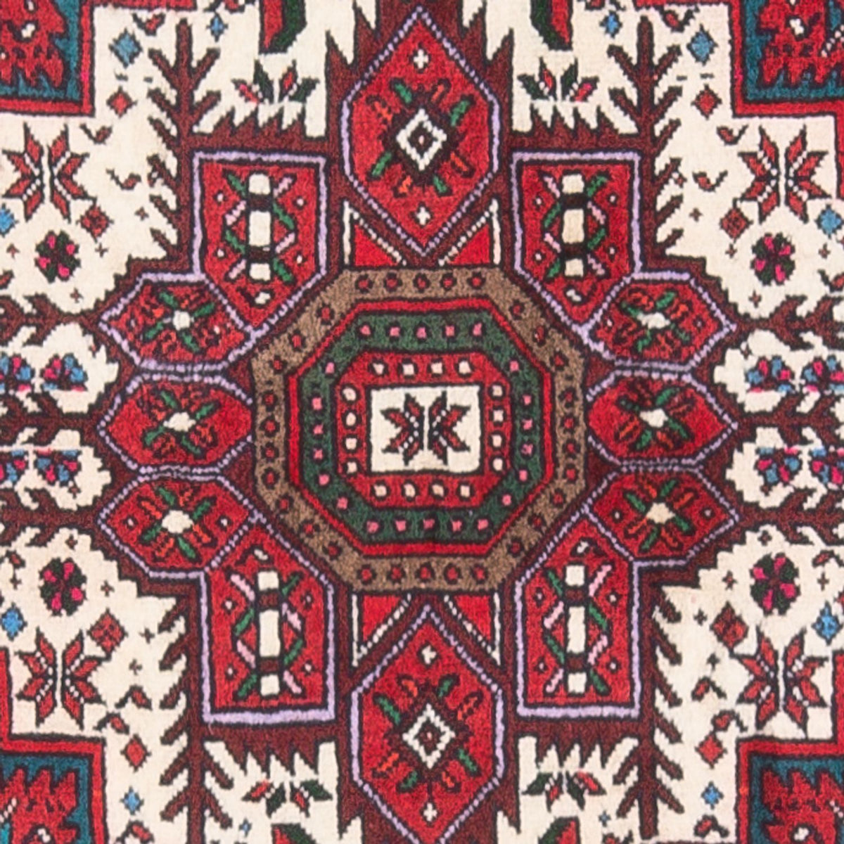 Perski dywan - Nomadyczny - 125 x 76 cm - kremowy