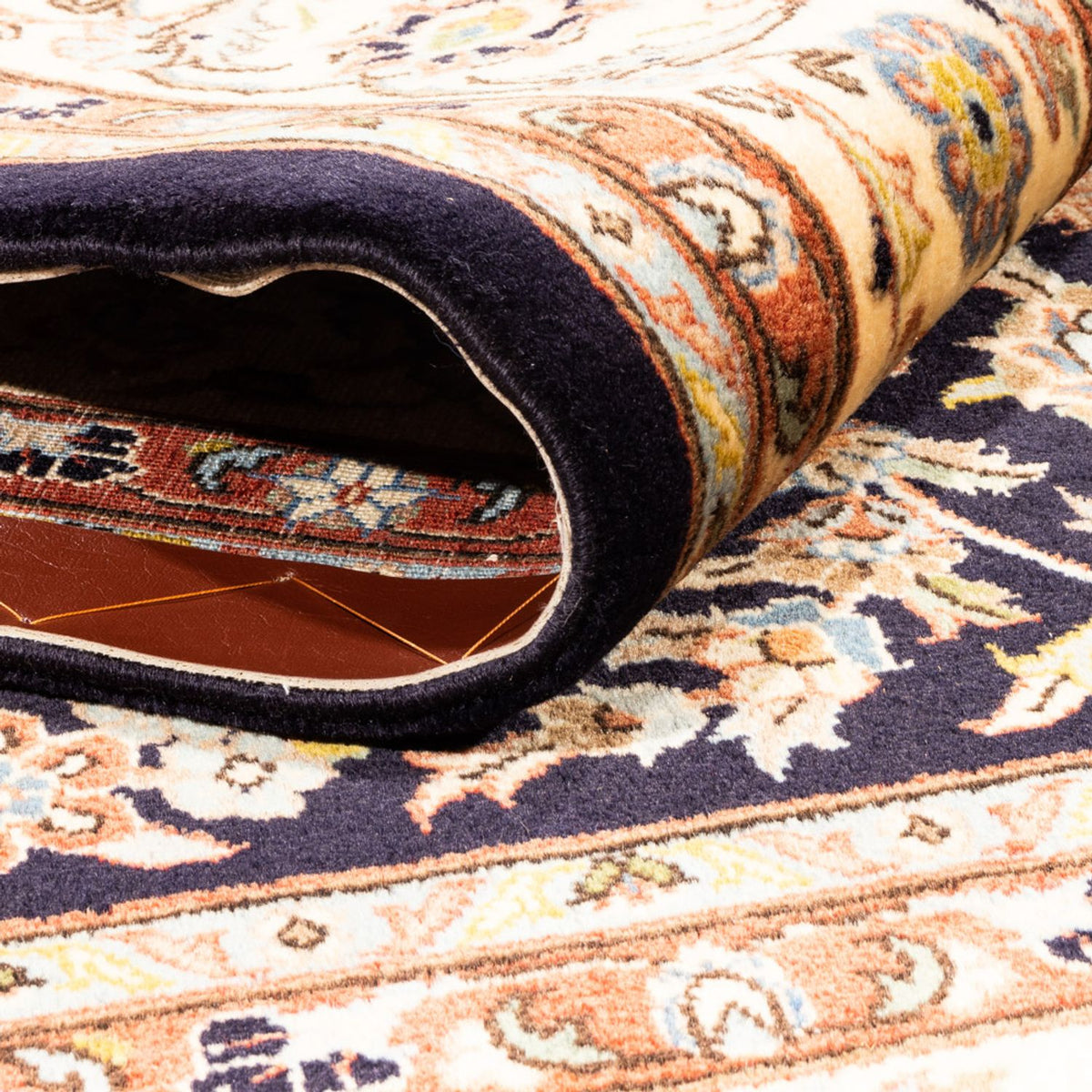 Dywan perski - Klasyczny kwadratowy  - 217 x 196 cm - ciemny beż