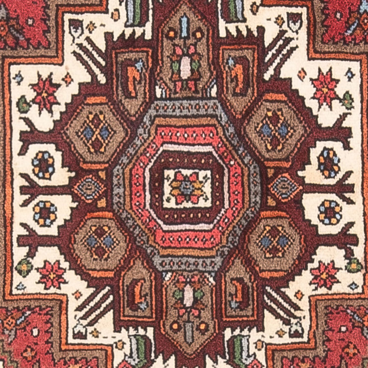 Perski dywan - Nomadyczny - 123 x 80 cm - kremowy