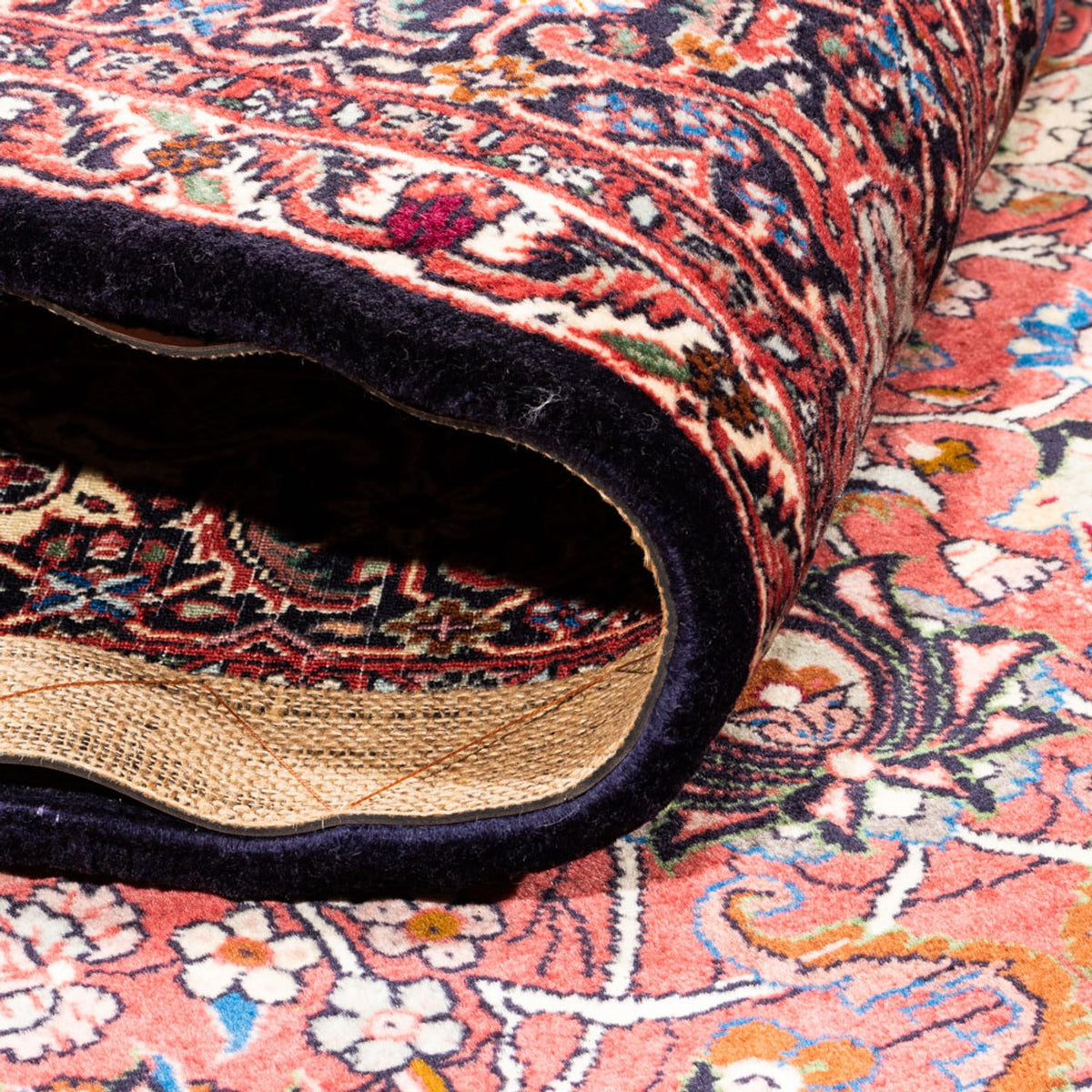 Perski dywan - Bijar - Royal - 246 x 197 cm - bordowa czerwień