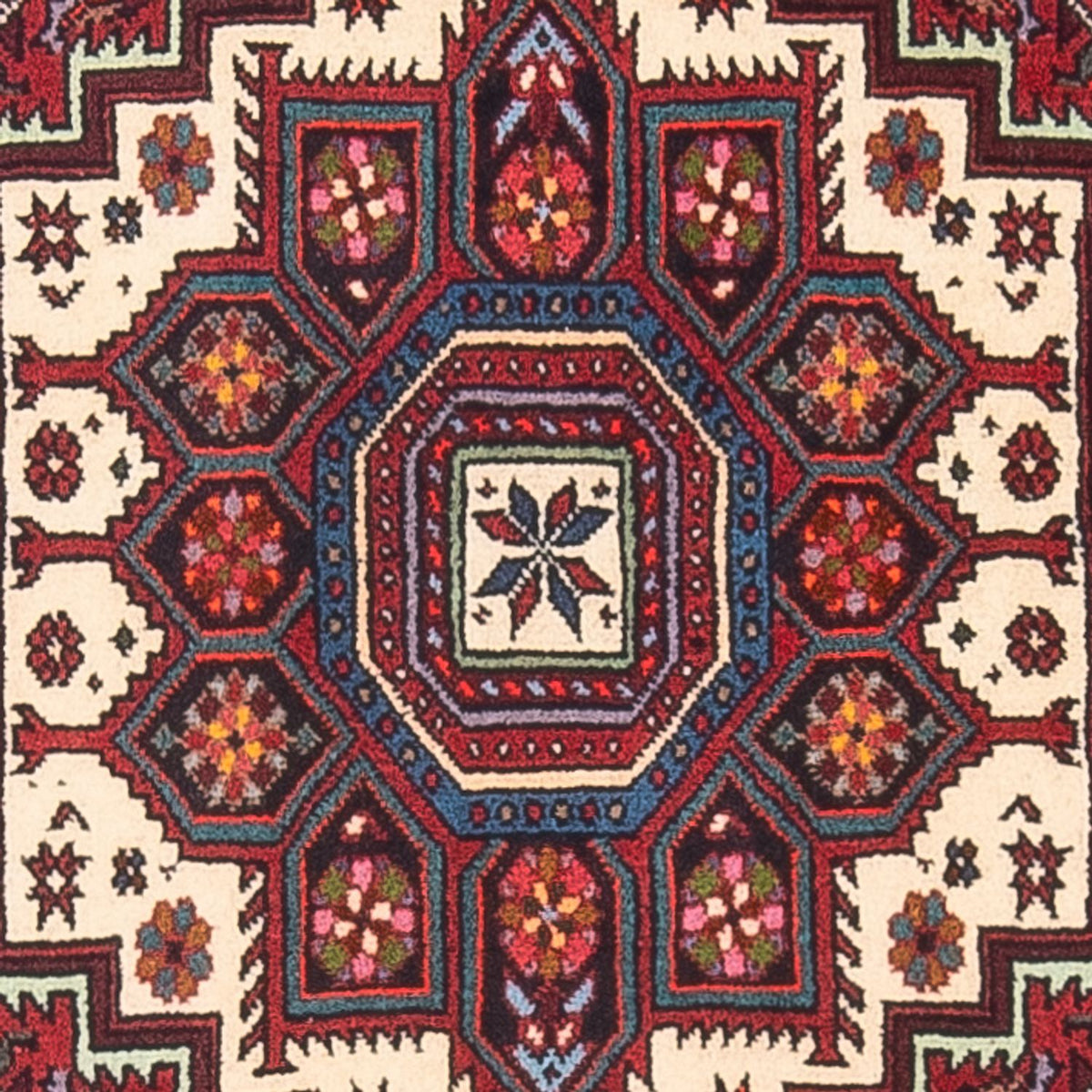 Perski dywan - Nomadyczny - 123 x 86 cm - kremowy