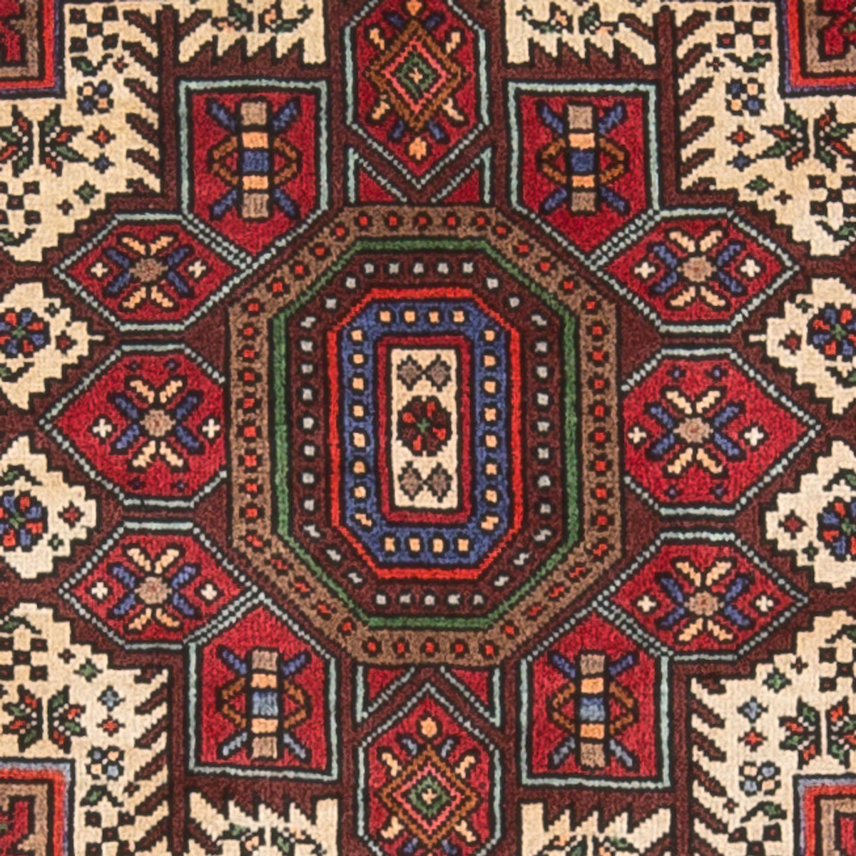 Perski dywan - Nomadyczny - 122 x 77 cm - czerwony