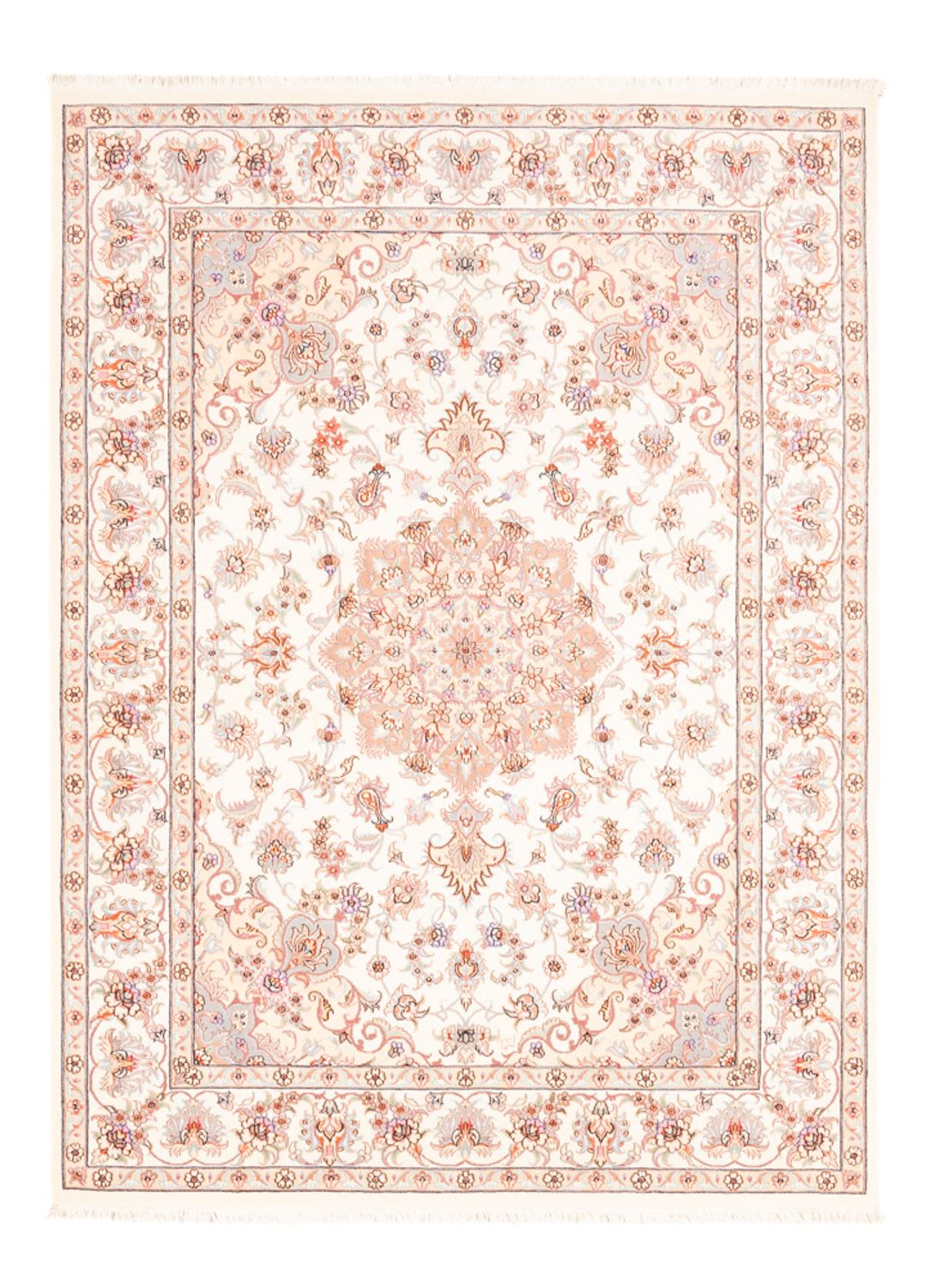 Dywan perski - Tabriz - 202 x 150 cm - kremowy