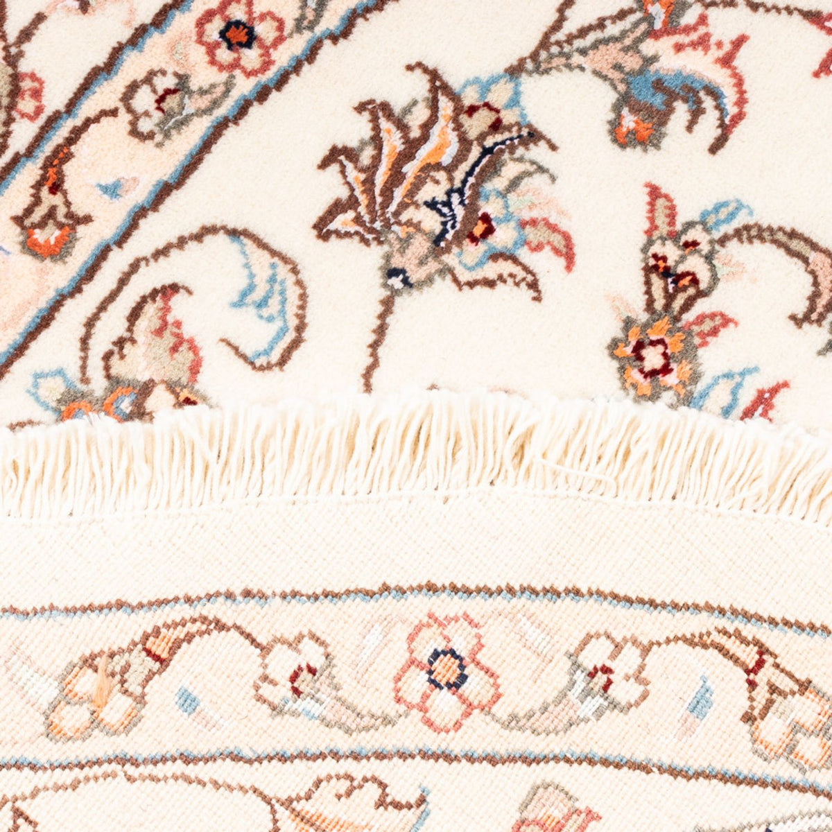 Dywan perski - Tabriz okrągły  - 153 x 150 cm - kremowy