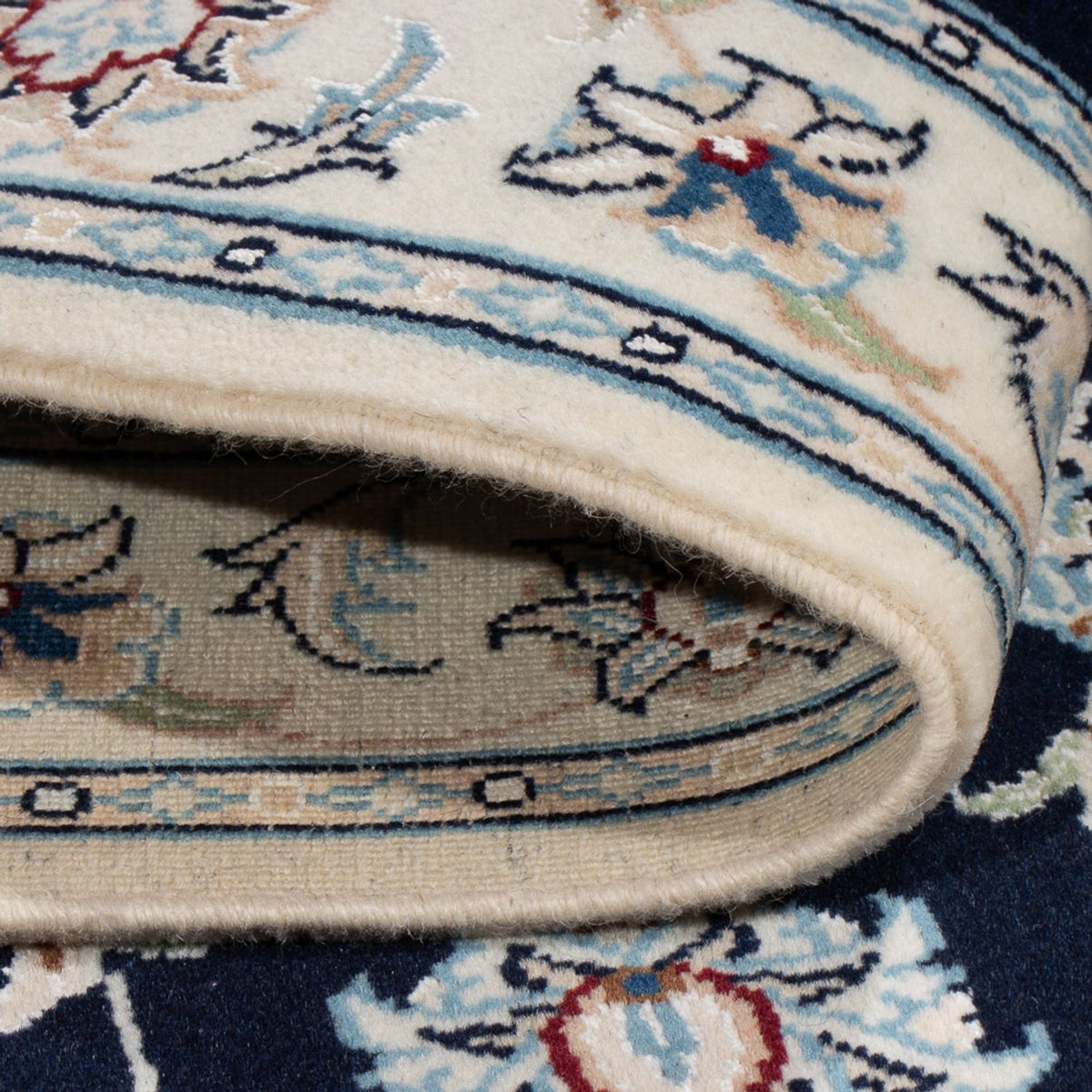 Perserteppich - Nain - Premium - 119 x 82 cm - dunkelblau