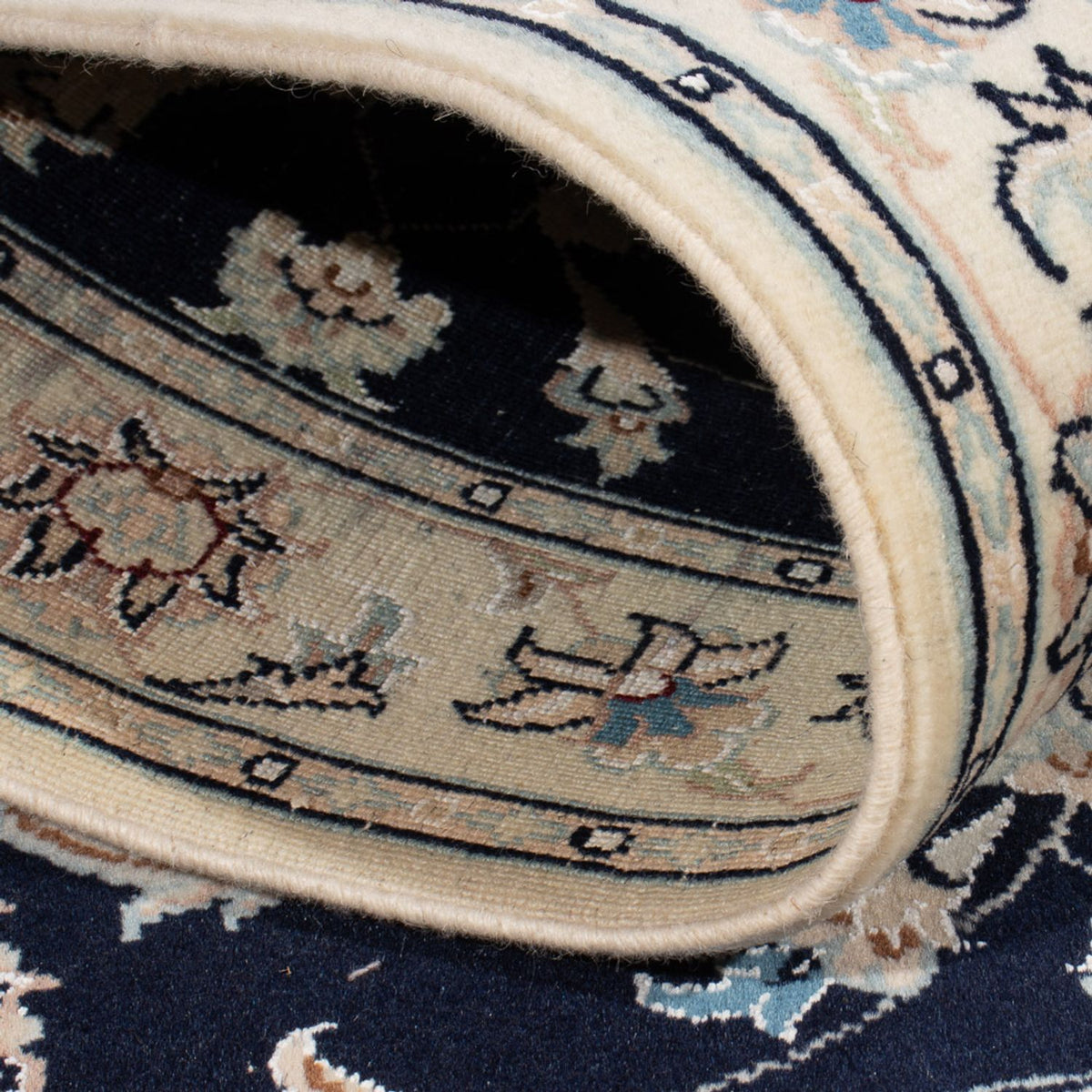 Perserteppich - Nain - Premium - 120 x 79 cm - dunkelblau