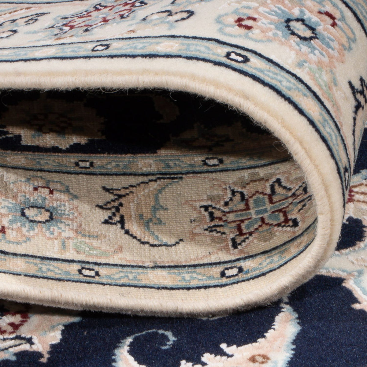 Perserteppich - Nain - Premium - 122 x 80 cm - dunkelblau