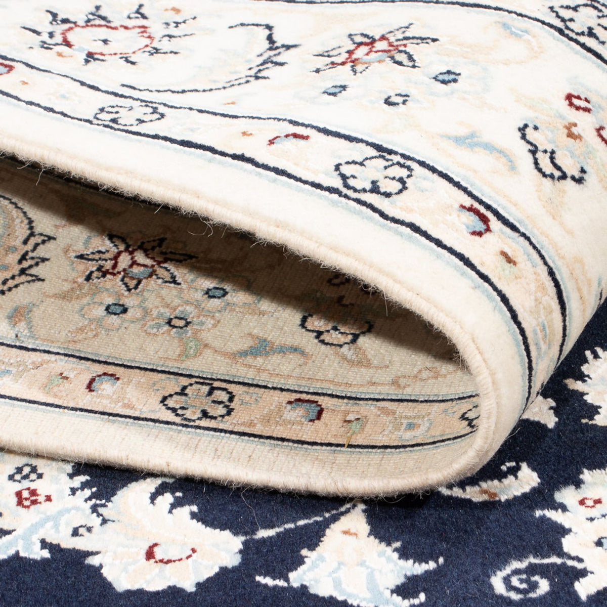 Perserteppich - Nain - Royal - 175 x 120 cm - dunkelblau