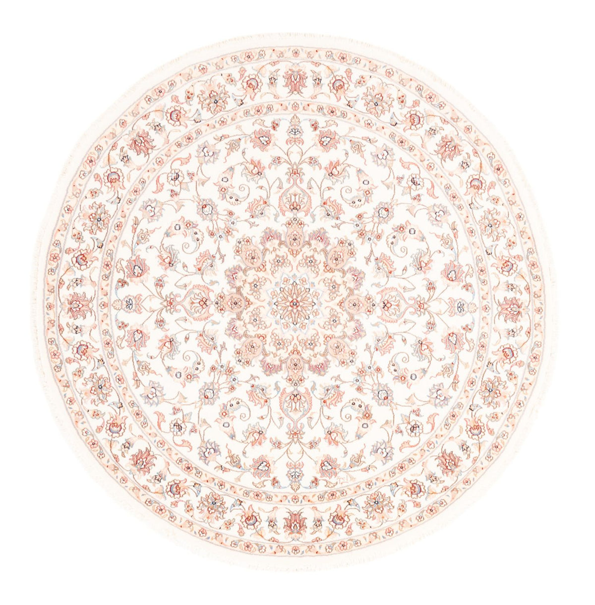 Dywan perski - Tabriz okrągły  - 157 x 151 cm - kremowy