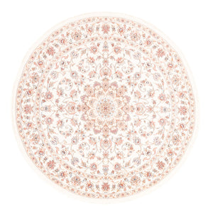 Dywan perski - Tabriz okrągły  - 157 x 151 cm - kremowy