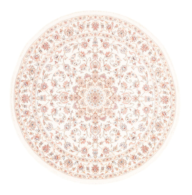 Dywan perski - Tabriz okrągły  - 157 x 151 cm - kremowy