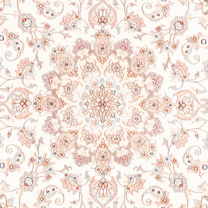 Dywan perski - Tabriz okrągły  - 157 x 151 cm - kremowy