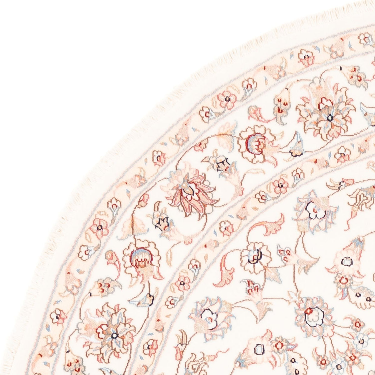 Dywan perski - Tabriz okrągły  - 157 x 151 cm - kremowy