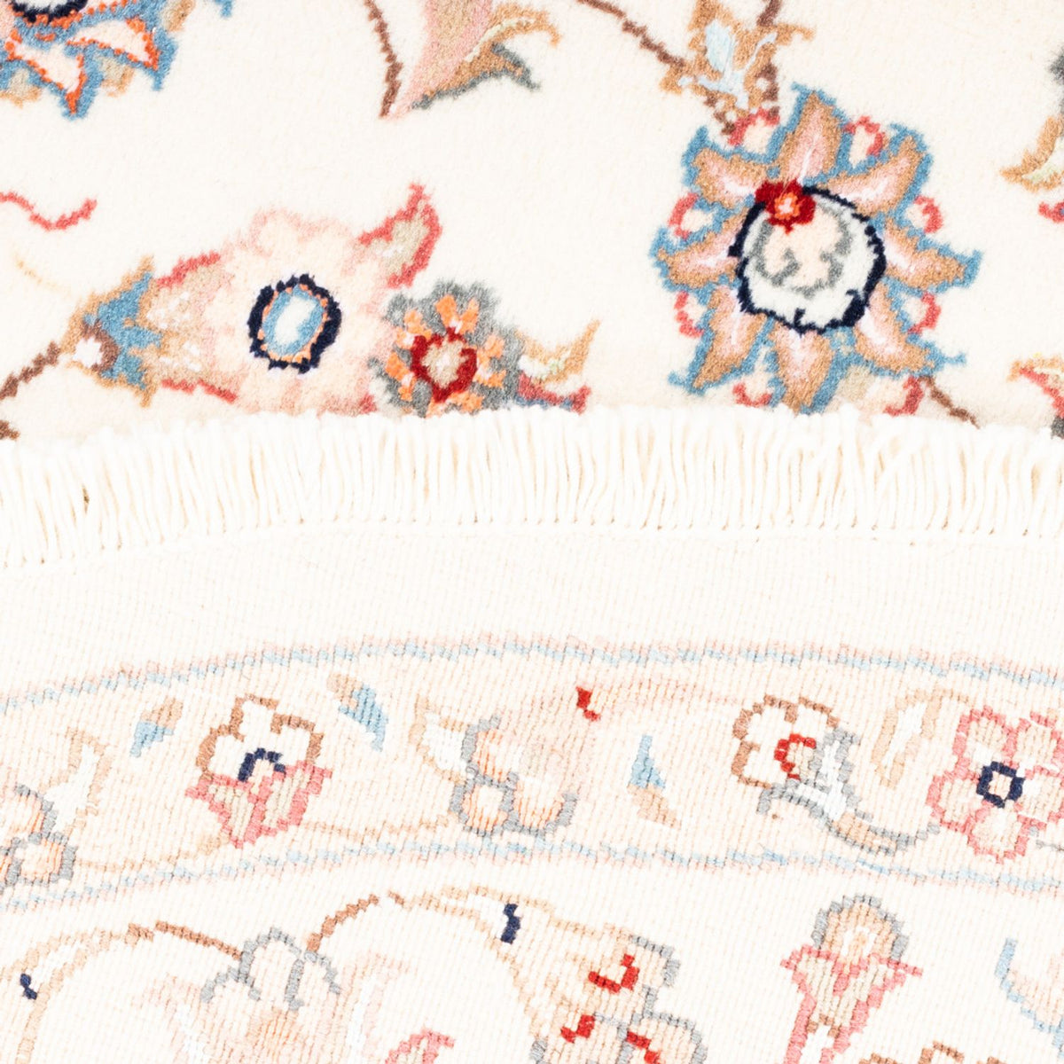 Dywan perski - Tabriz okrągły  - 157 x 151 cm - kremowy