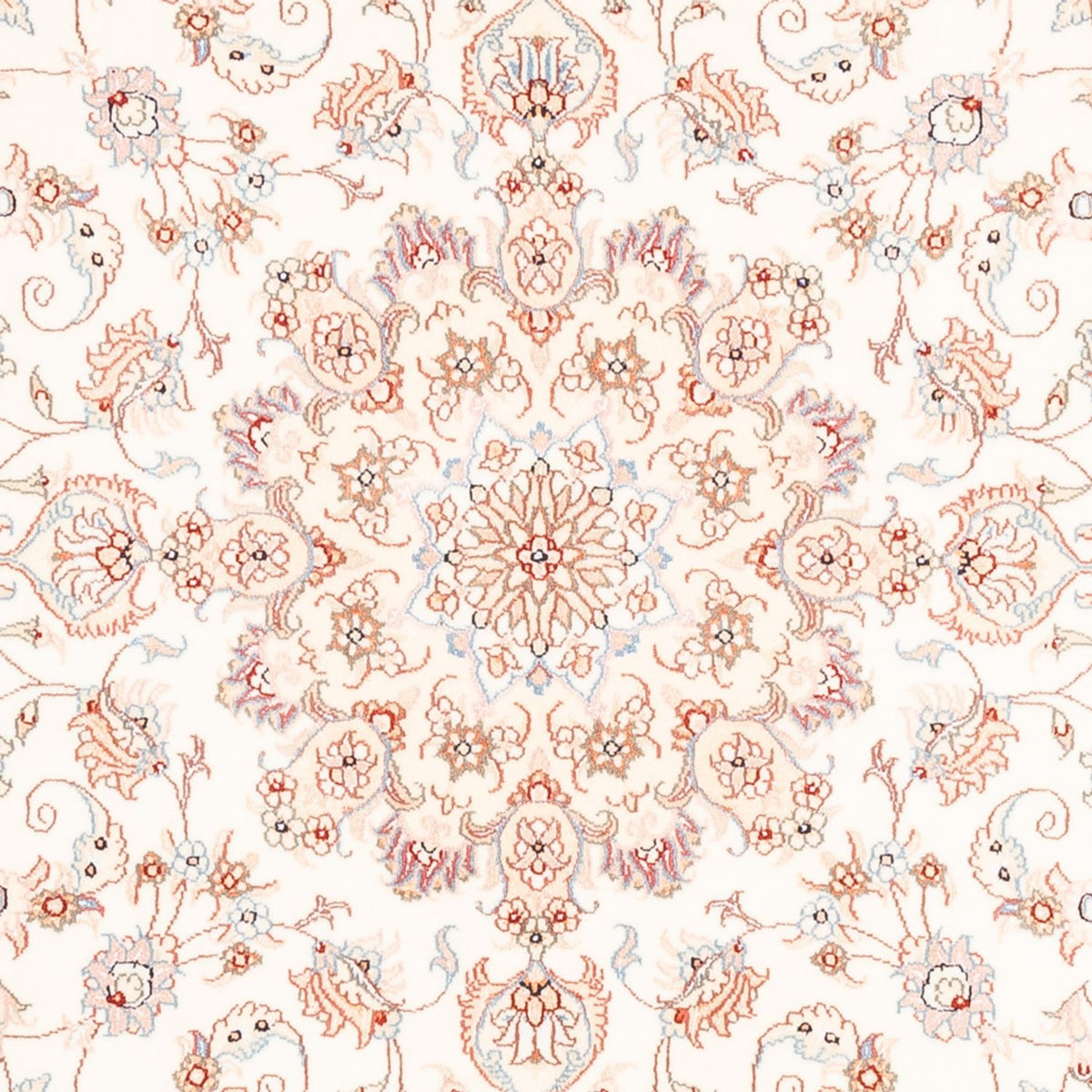 Dywan perski - Tabriz okrągły  - 154 x 147 cm - kremowy