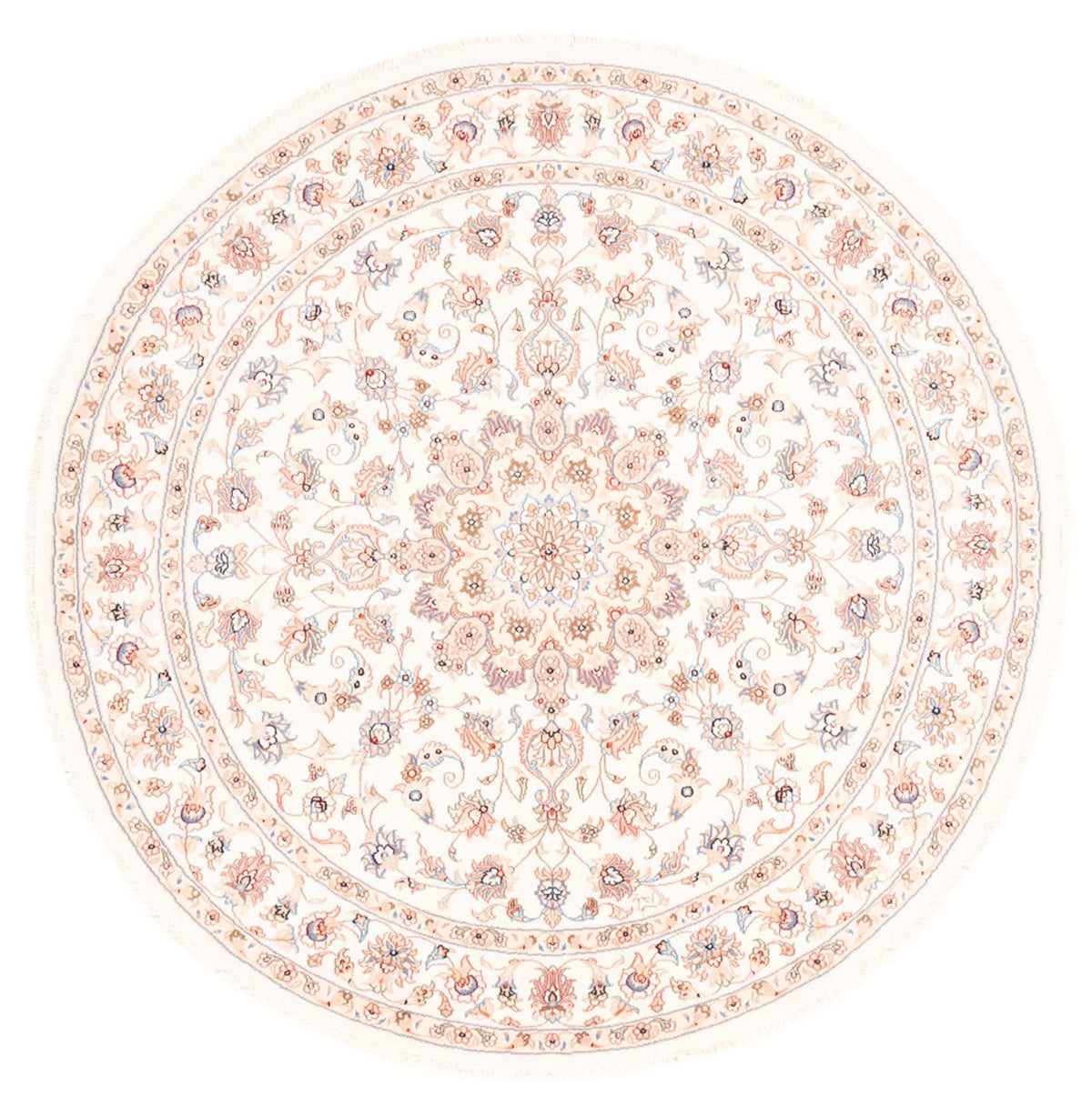 Dywan perski - Tabriz okrągły  - 151 x 146 cm - kremowy