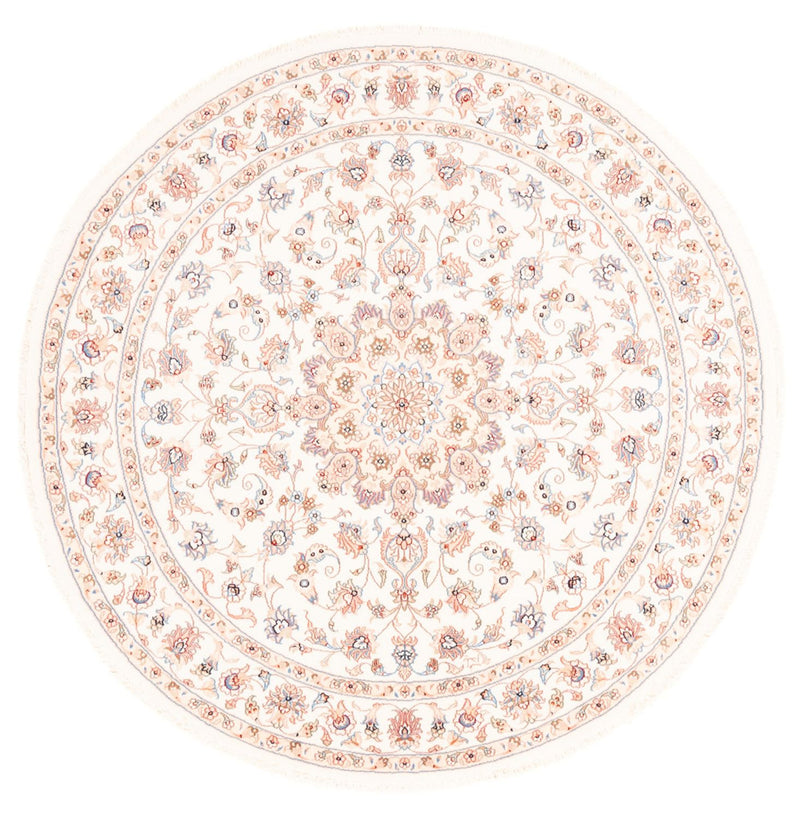 Dywan perski - Tabriz okrągły  - 151 x 146 cm - kremowy