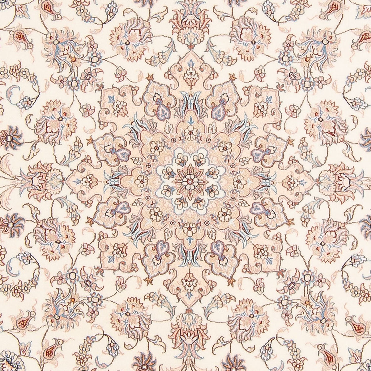 Perserteppich - Täbriz - Royal rund  - 202 x 196 cm - creme