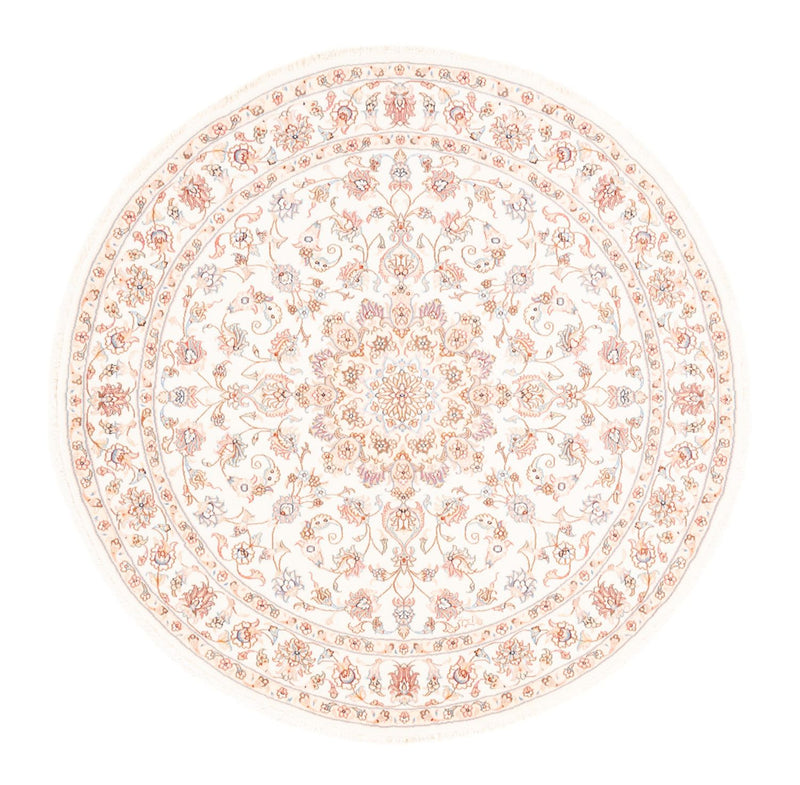 Dywan perski - Tabriz okrągły  - 150 x 150 cm - kremowy