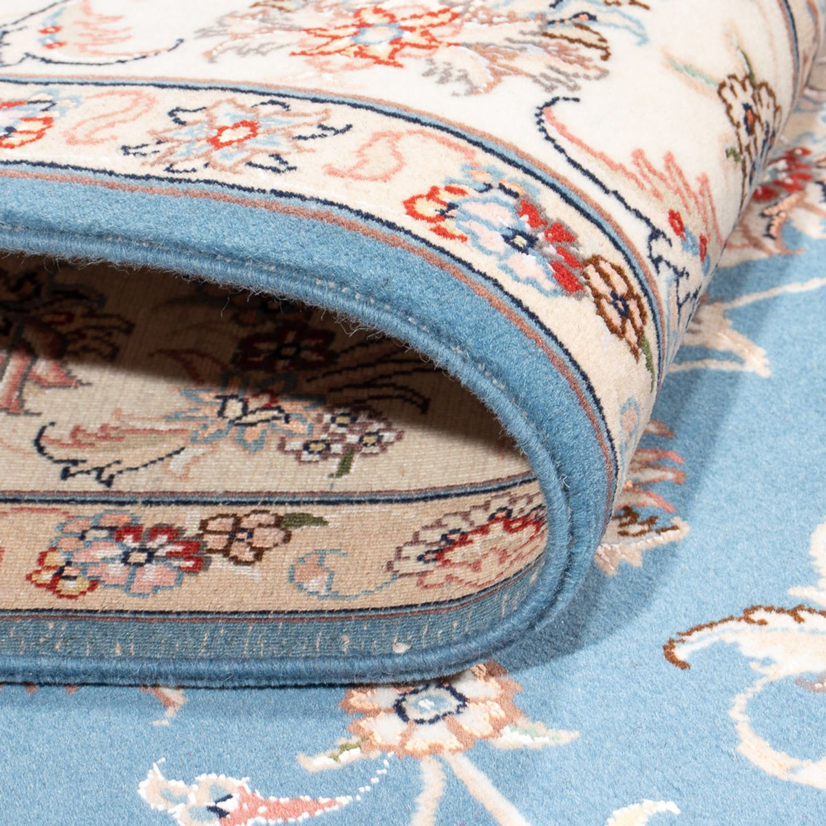 Perserteppich - Täbriz - Royal - 244 x 168 cm - hellblau