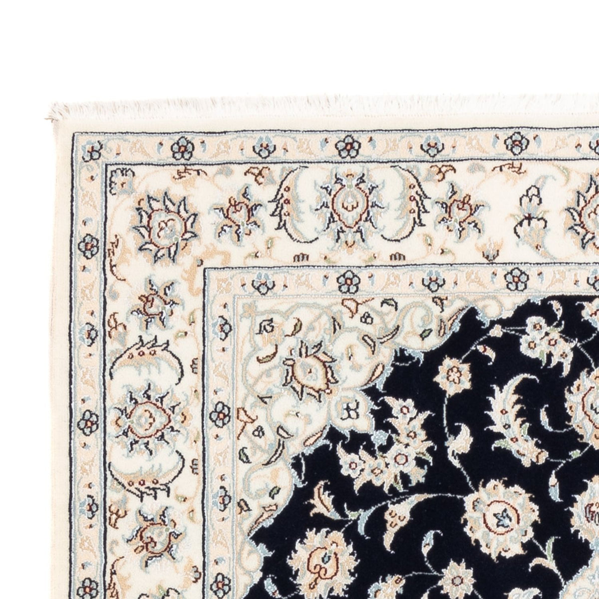 Dywan perski - Nain - Premium - 176 x 119 cm - ciemnoniebieski