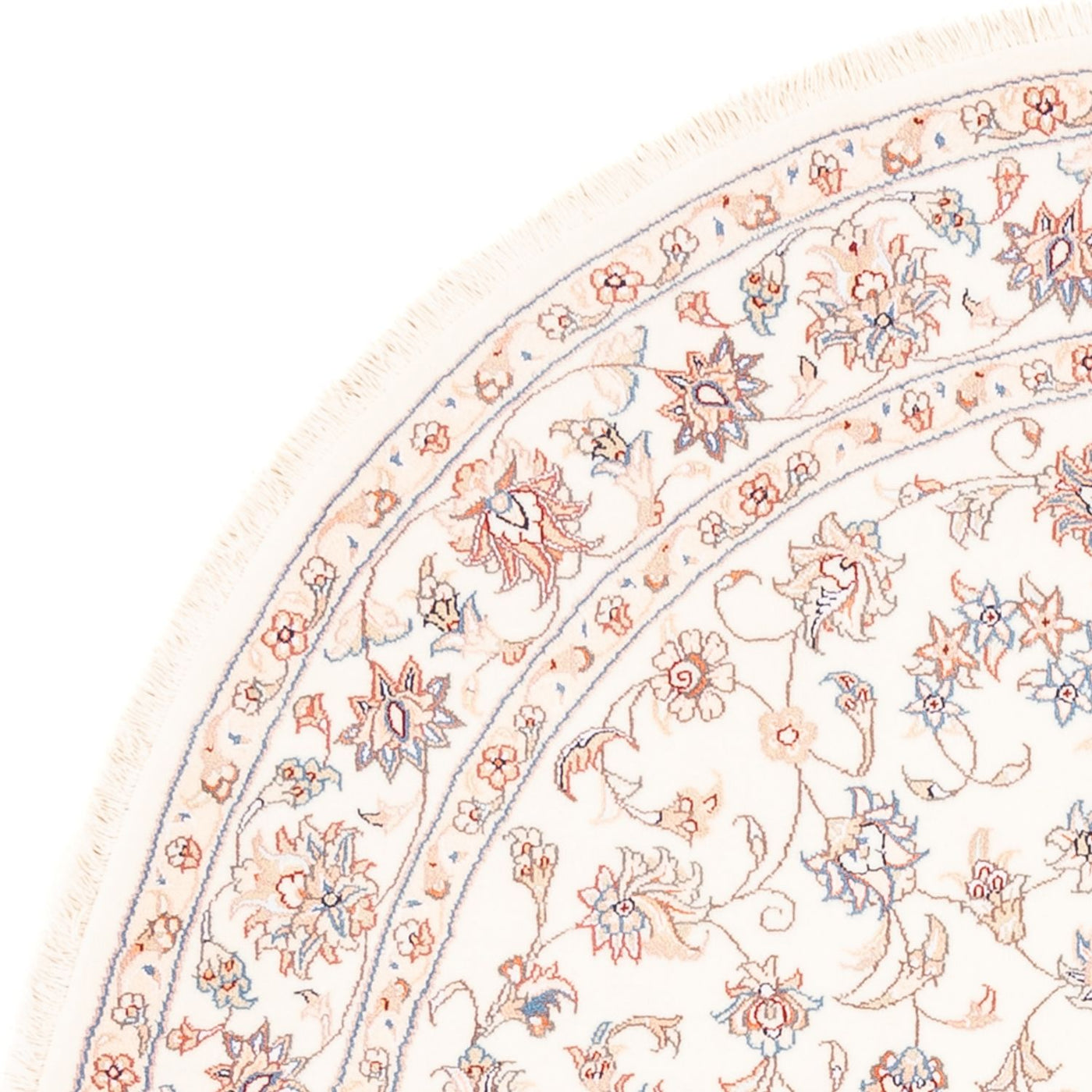 Dywan perski - Tabriz okrągły  - 152 x 146 cm - kremowy
