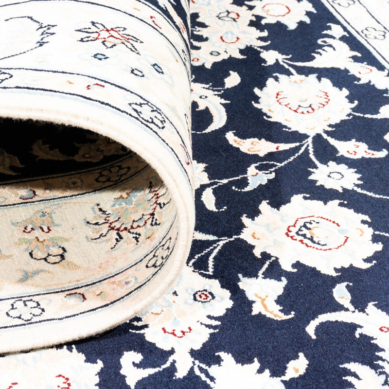 Dywan perski - Nain - Premium - 182 x 120 cm - ciemnoniebieski