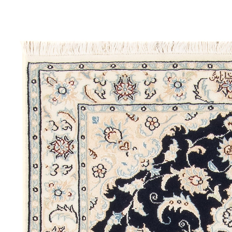Perserteppich - Nain - Premium - 117 x 81 cm - dunkelblau