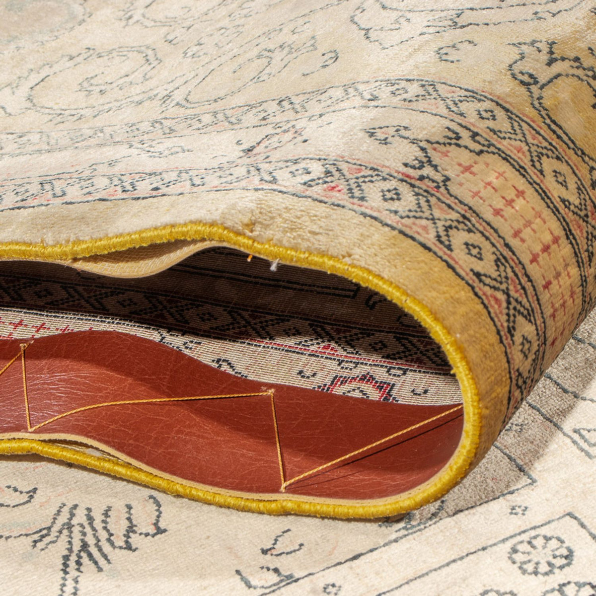 Seidenteppich - Ghom Seide - Premium - 294 x 191 cm - dunkelbeige