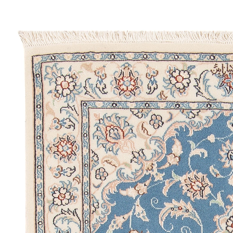Perserteppich - Nain - Premium - 122 x 81 cm - hellblau