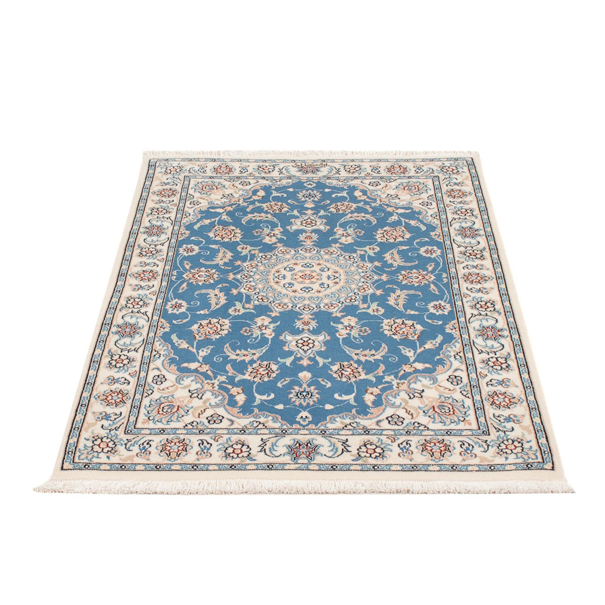 Perserteppich - Nain - Premium - 122 x 81 cm - hellblau