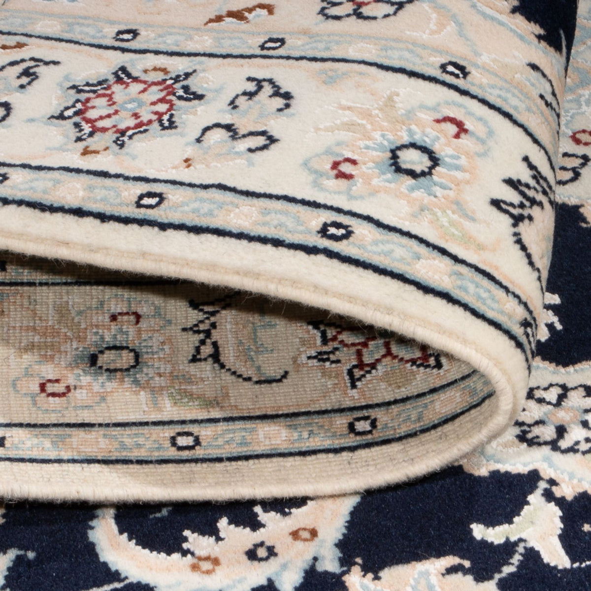 Dywan perski - Nain - Premium - 118 x 81 cm - ciemnoniebieski