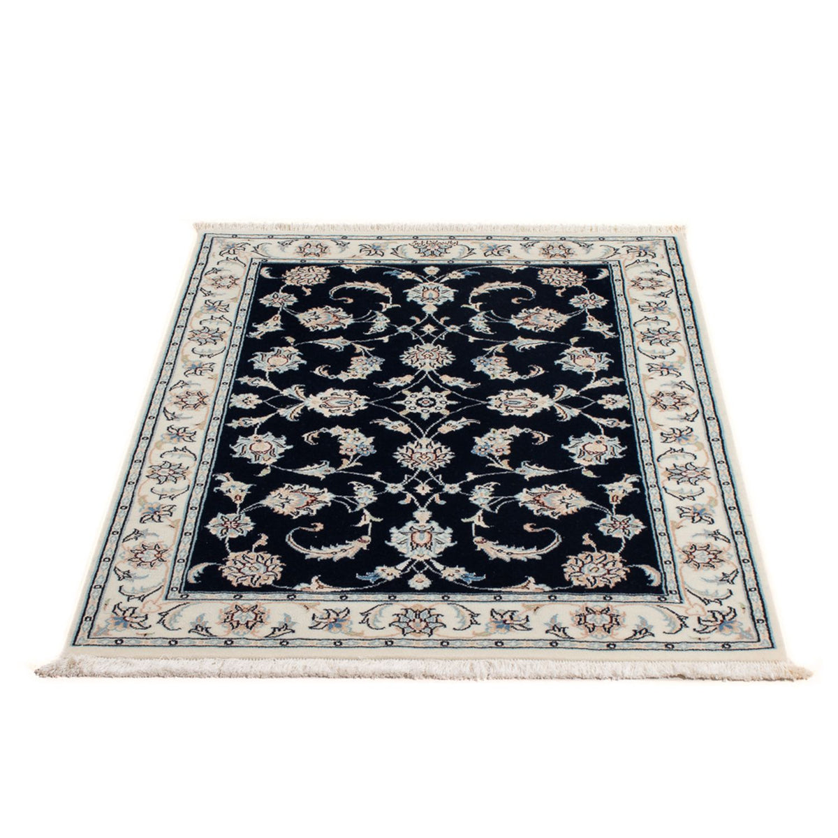 Perserteppich - Nain - Premium - 118 x 81 cm - dunkelblau