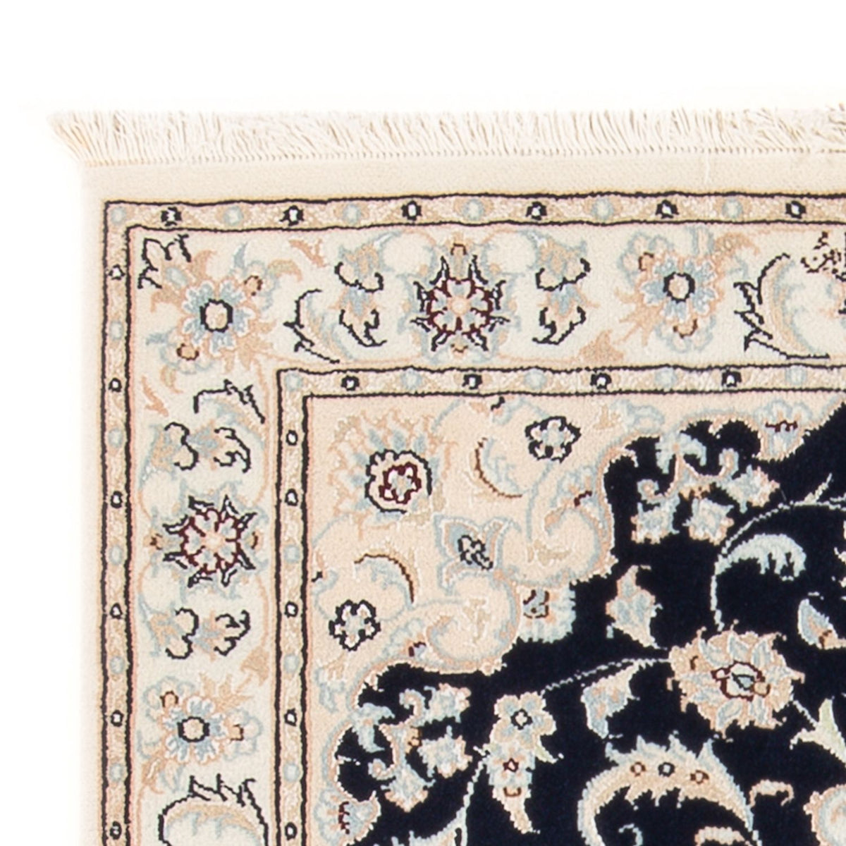 Dywan perski - Nain - Premium - 120 x 81 cm - ciemnoniebieski