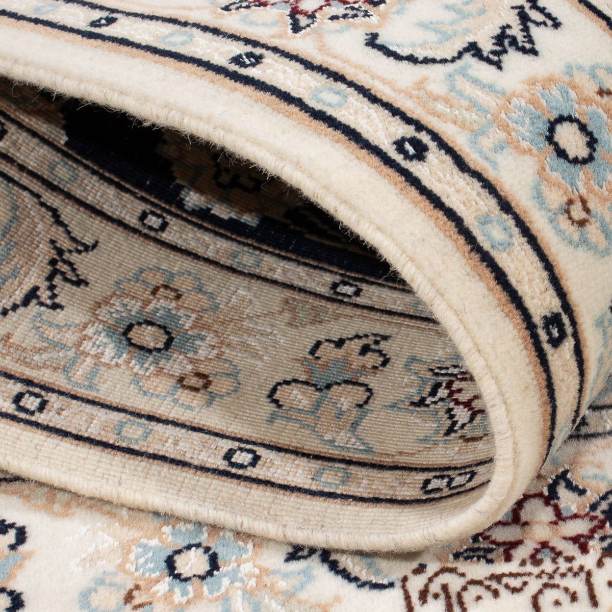 Dywan perski - Nain - Premium - 120 x 80 cm - ciemnoniebieski