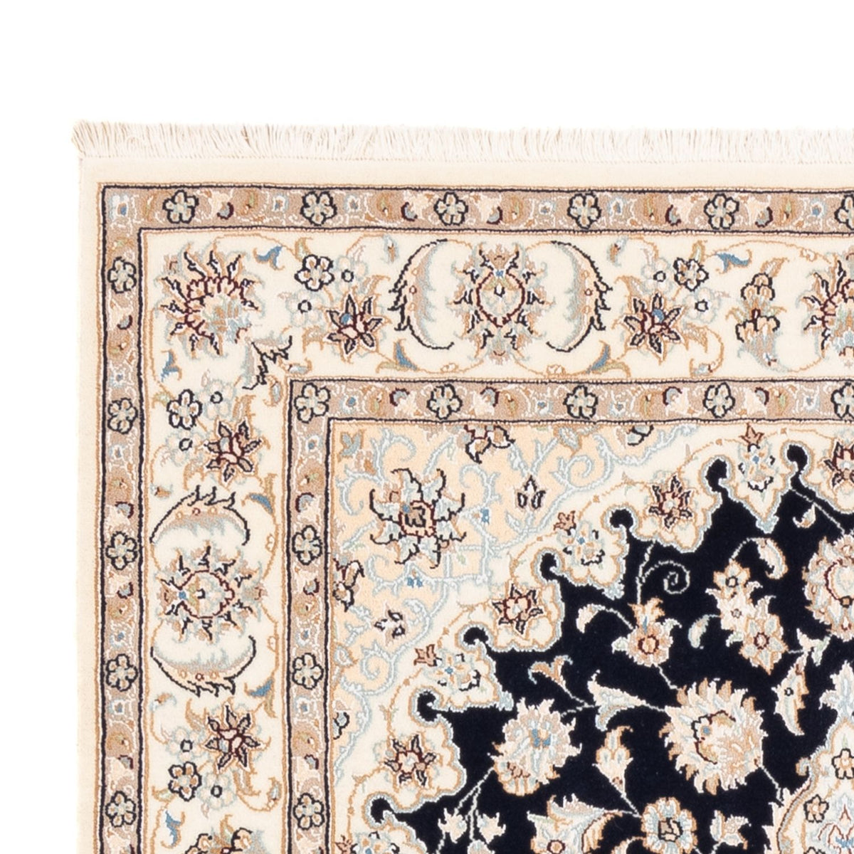 Dywan perski - Nain - Premium - 180 x 120 cm - ciemnoniebieski