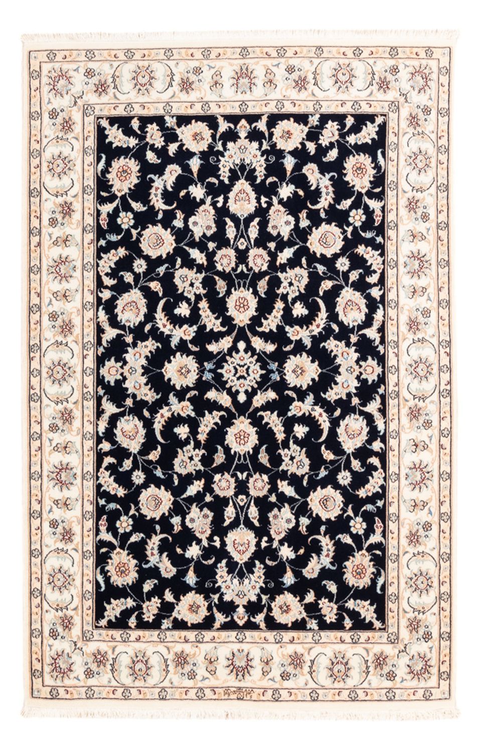 Dywan perski - Nain - Premium - 174 x 120 cm - ciemnoniebieski