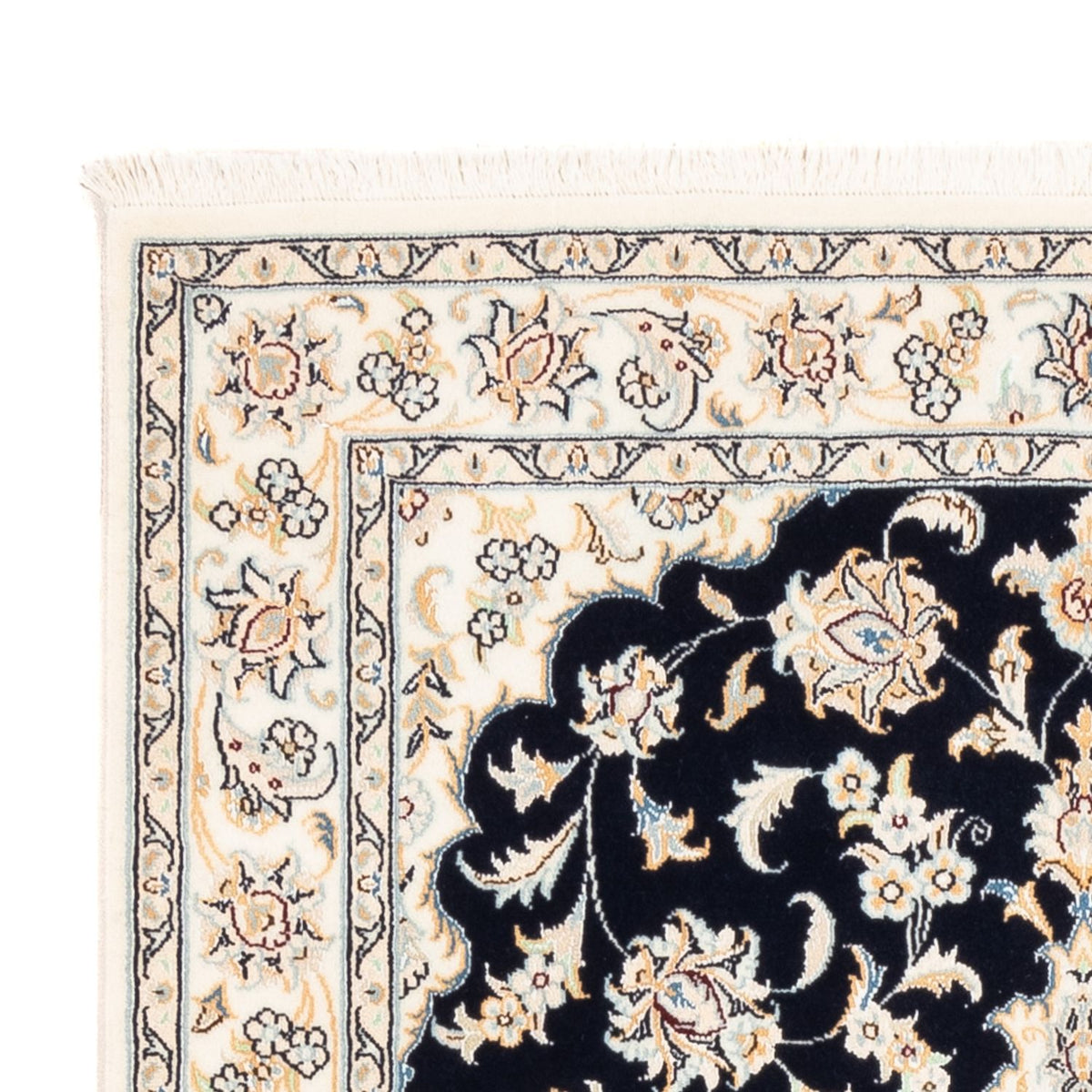 Dywan perski - Nain - Premium - 158 x 109 cm - ciemnoniebieski