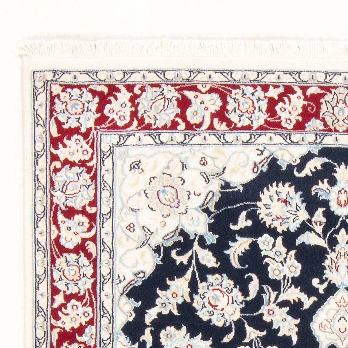 Perserteppich - Nain - Royal - 151 x 105 cm - dunkelblau