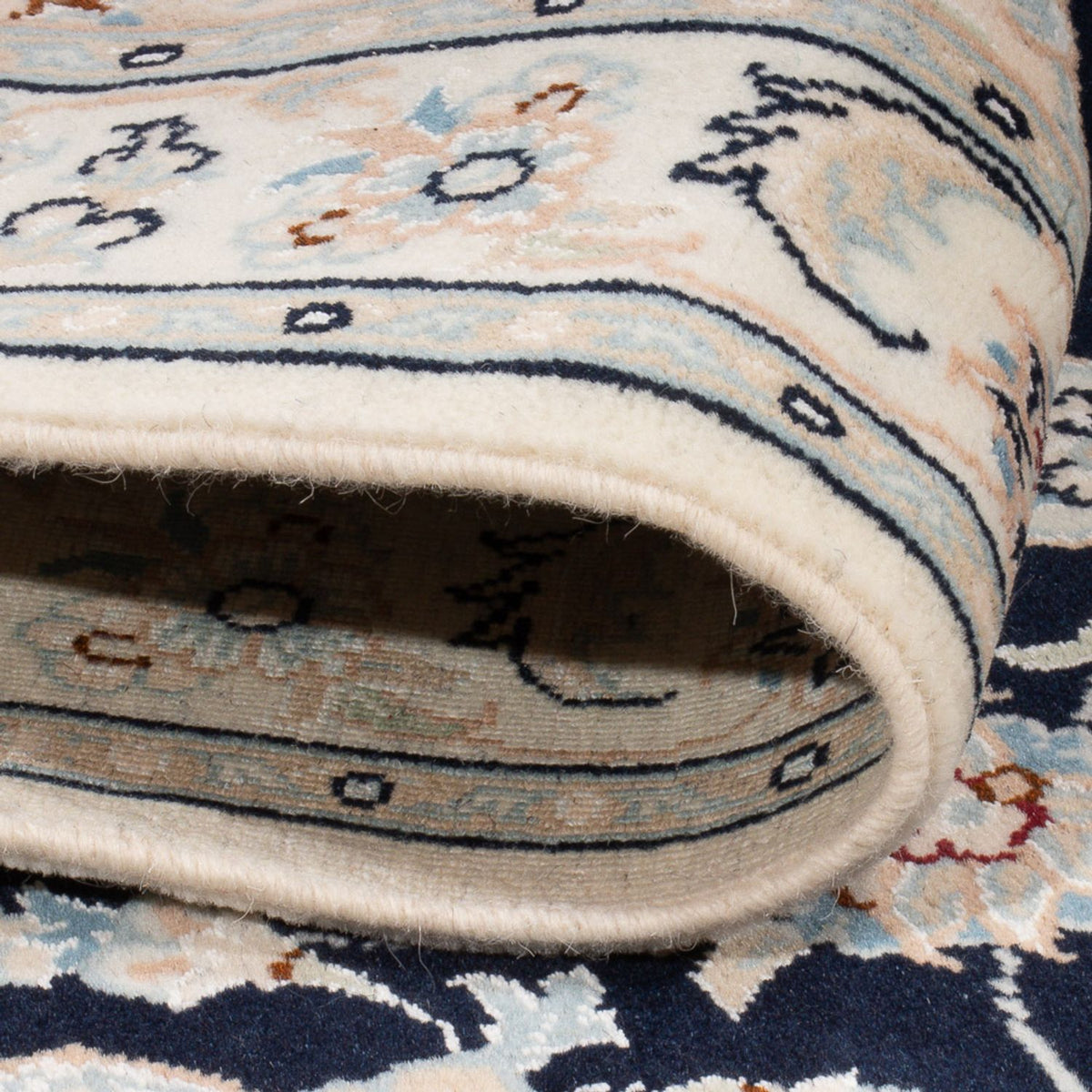 Dywan perski - Nain - Premium - 120 x 80 cm - ciemnoniebieski