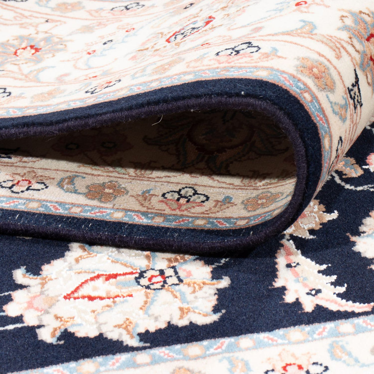 Dywan perski - Tabriz - Królewski - 201 x 149 cm - ciemnoniebieski