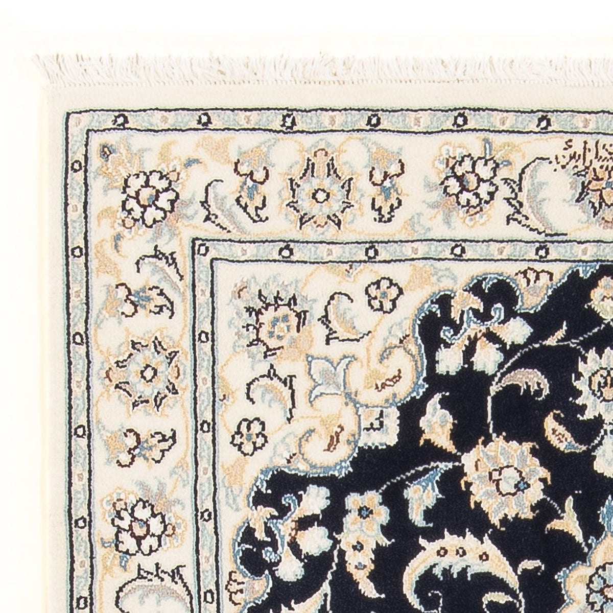 Dywan perski - Nain - Premium - 118 x 80 cm - ciemnoniebieski